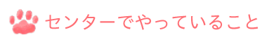 センターでやっていること
